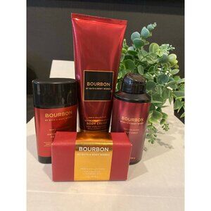 Bath & Body Works Men’s “Bourbon” New 4- Pc Set